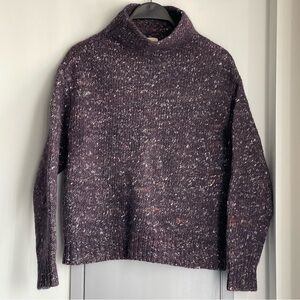 ARITZIA WILFRED Cozy Purple Mockneck Wool & Alpaca Blend Sweater